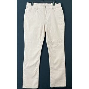 Lands End Mid Rise Straight Leg Corduroy Pant Size 12 Pink New